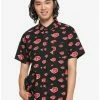 Anime Naruto Akatsuki Cloud Allover Print Woven Button-Up - BoxLunch Exclusive