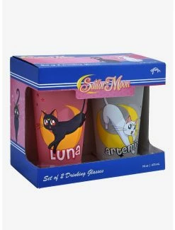 Anime Sailor Moon Luna & Artemis Pint Glass Set -BoxLunch shop 16775504 av2