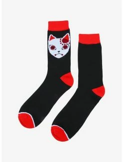 Anime Demon Slayer: Kimetsu No Yaiba Tanjiro Kamado Warding Mask Crew Socks - BoxLunch Exclusive 5 Anime Demon Slayer: Kimetsu No Yaiba Tanjiro Kamado Warding Mask Crew Socks - BoxLunch Exclusive -BoxLunch shop 17259068 av2