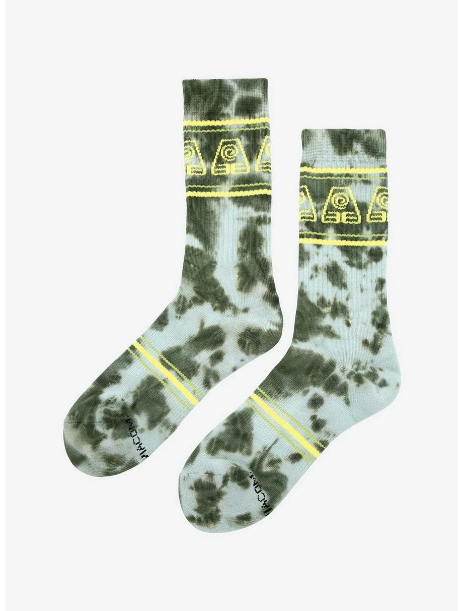 Anime Avatar: The Last Airbender Earthbending Symbol Tie-Dye Crew Socks - BoxLunch Exclusive 3 Anime Avatar: The Last Airbender Earthbending Symbol Tie-Dye Crew Socks - BoxLunch Exclusive - Image 3