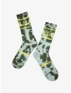 Anime Avatar: The Last Airbender Earthbending Symbol Tie-Dye Crew Socks - BoxLunch Exclusive