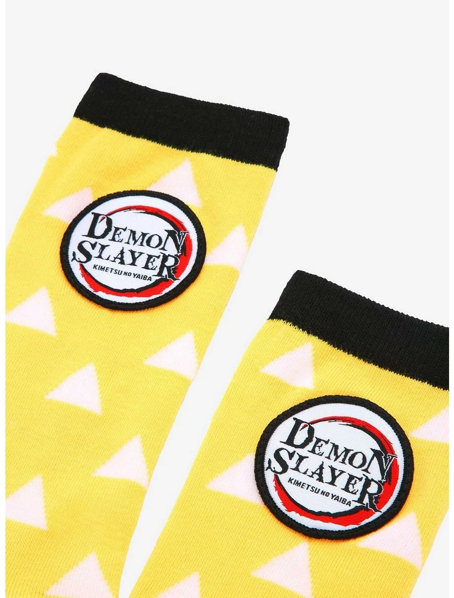 Anime Demon Slayer: Kimetsu No Yaiba Zenitsu Patterned Socks - BoxLunch Exclusive 2 Anime Demon Slayer: Kimetsu No Yaiba Zenitsu Patterned Socks - BoxLunch Exclusive - Image 2