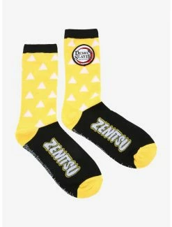 Anime Demon Slayer: Kimetsu No Yaiba Zenitsu Patterned Socks - BoxLunch Exclusive 6 Anime Demon Slayer: Kimetsu No Yaiba Zenitsu Patterned Socks - BoxLunch Exclusive -BoxLunch shop 17358211 av2