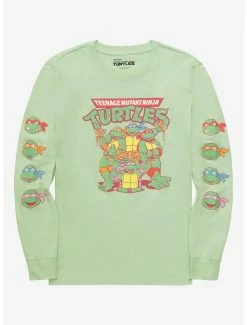 Cartoons Teenage Mutant Ninja Turtles Retro Portrait Long Sleeve T-Shirt - BoxLunch Exclusive