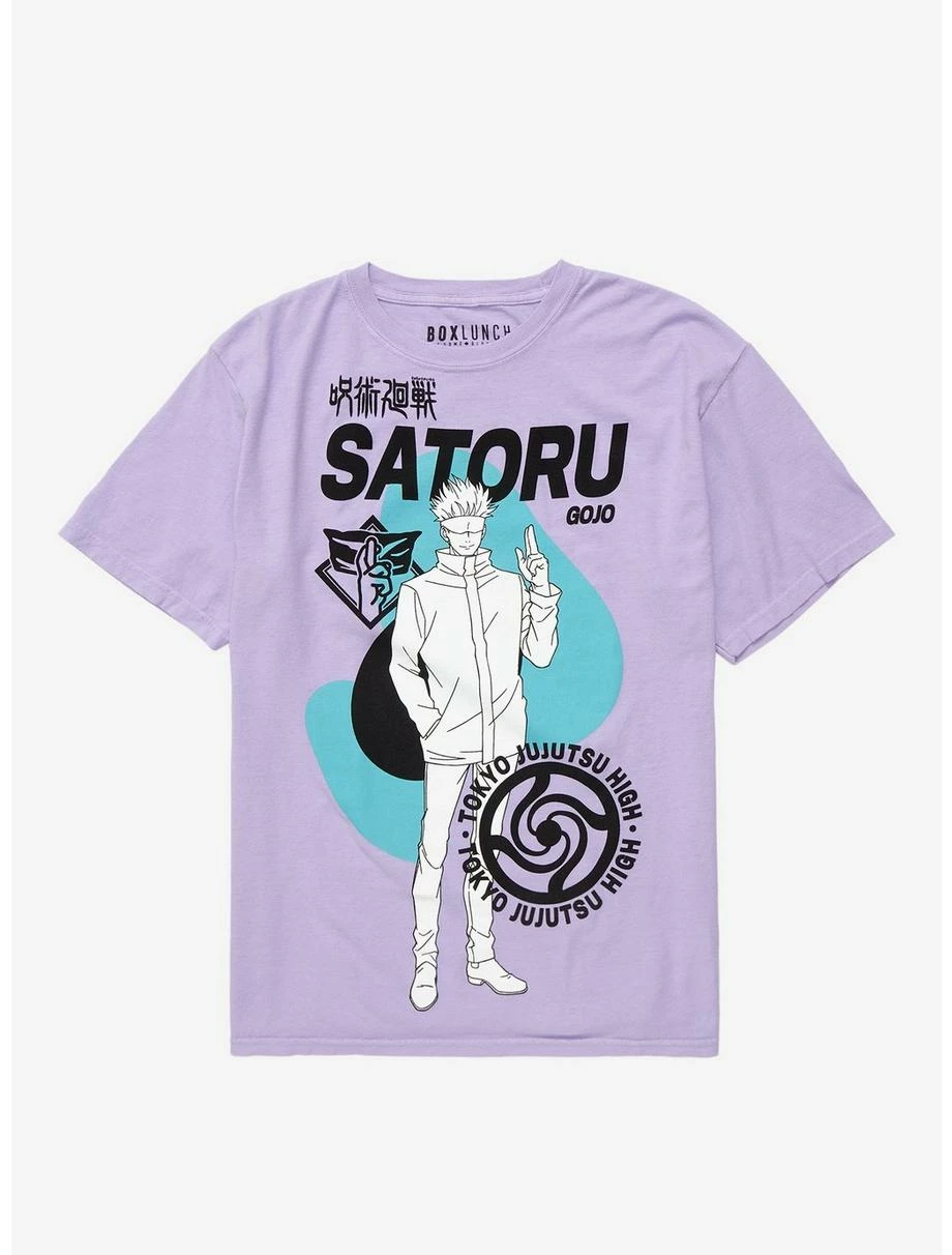Anime Jujutsu Kaisen Satoru Gojo Tonal Portrait T-Shirt - BoxLunch Exclusive 1 Anime Jujutsu Kaisen Satoru Gojo Tonal Portrait T-Shirt - BoxLunch Exclusive