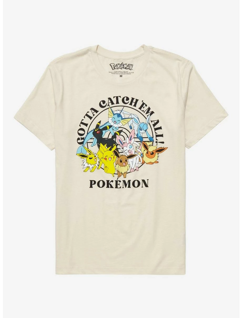 Anime Pokémon Gotta Catch ‘Em All Eeveelutions Women’s T-Shirt - BoxLunch Exclusive 1 Anime Pokémon Gotta Catch ‘Em All Eeveelutions Women’s T-Shirt - BoxLunch Exclusive