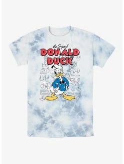 Cartoons Disney Donald Duck Sketchbook Tie-Dye T-Shirt