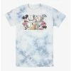 Cartoons Disney Mickey Mouse And Friends Grid Tie-Dye T-Shirt