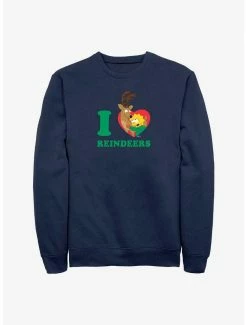 Cartoons The Simpsons I Love Reindeers Sweatshirt