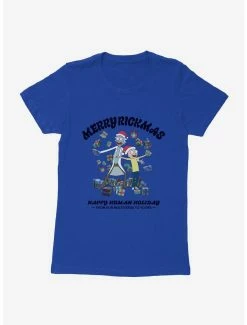Cartoons Rick And Morty Happy Human Holiday Womens T-Shirt