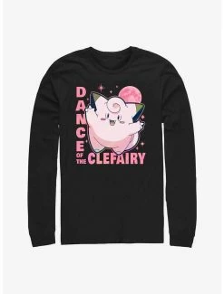 Anime Pokemon Clefairy Dance In The Moonlight Long-Sleeve T-Shirt