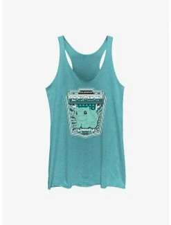 Anime Pokemon Bulbasaur Badge Womens Tank Top