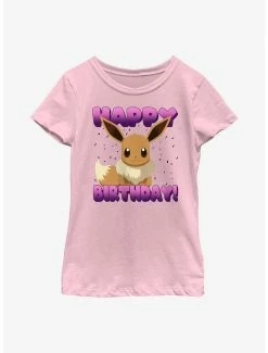 Anime Pokemon Eevee Birthday Youth Girls T-Shirt