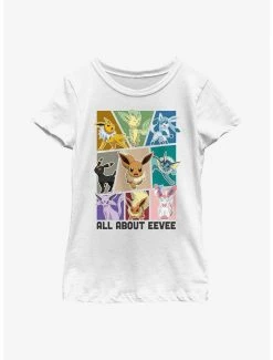 Anime Pokemon Eeveelution All About Eevee Youth Girls T-Shirt