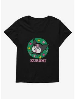 Anime Kuromi Christmas Wreath Womens T-Shirt Plus Size