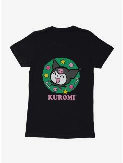 Anime Kuromi Christmas Wreath Womens T-Shirt