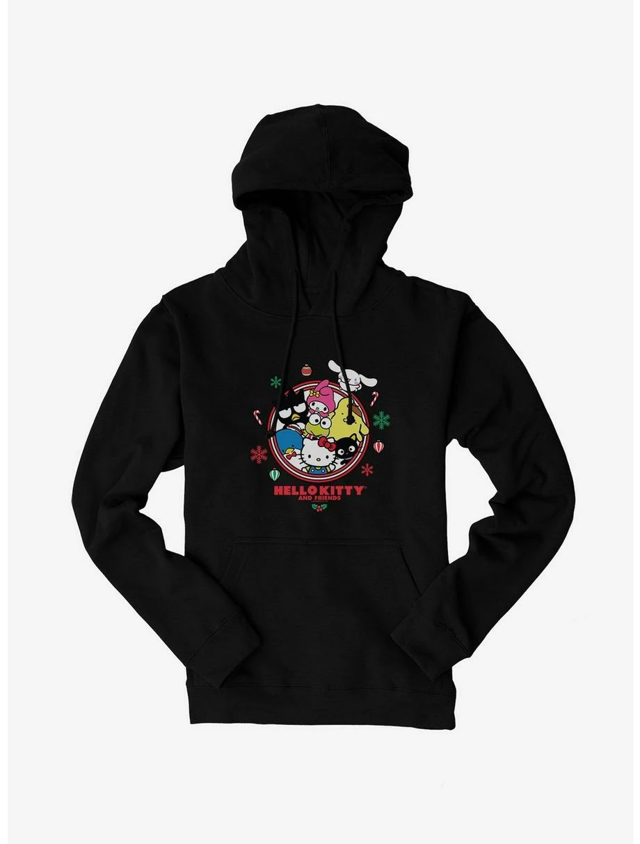 Anime Hello Kitty And Friends Christmas Decorations Hoodie 1 Anime Hello Kitty And Friends Christmas Decorations Hoodie