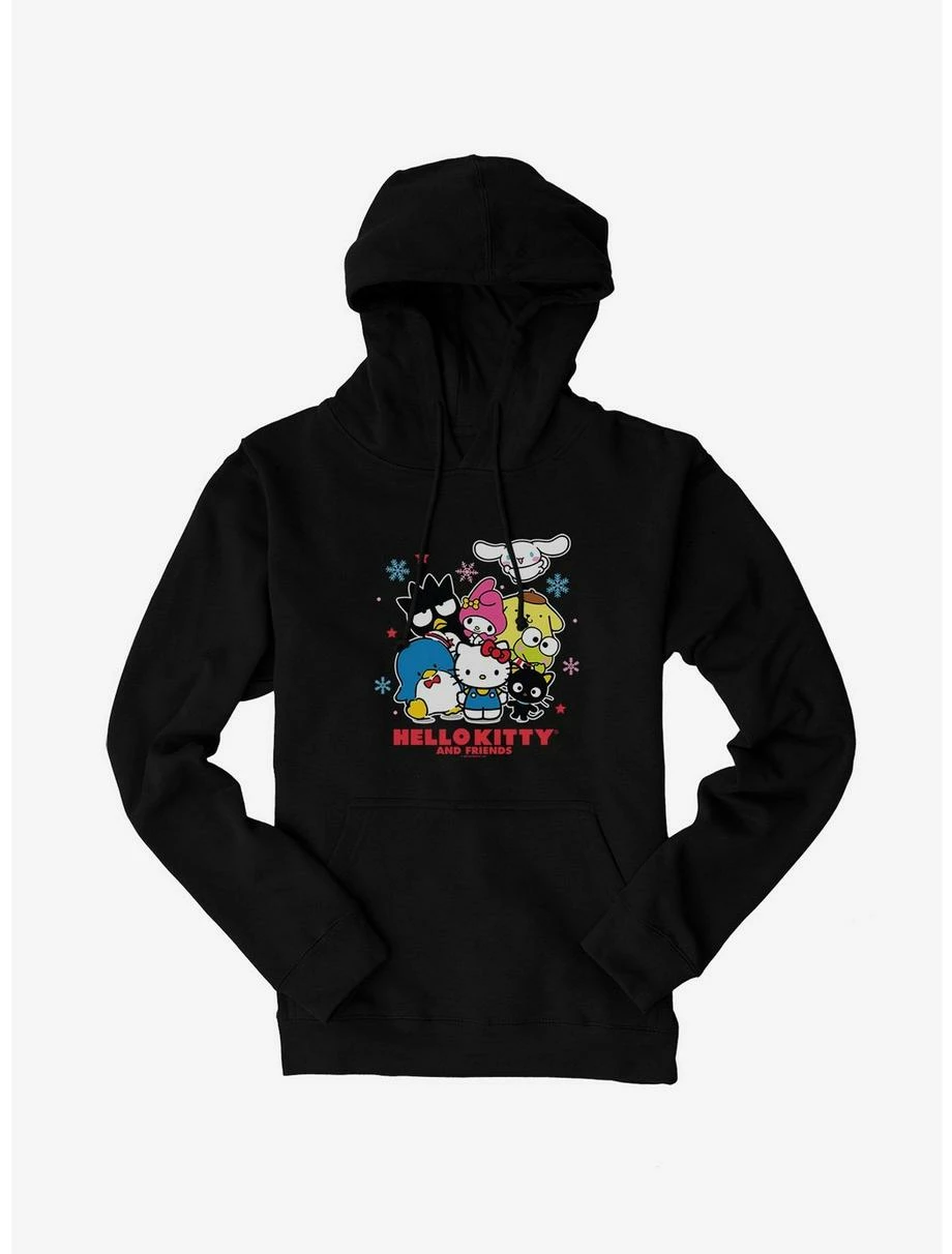 Anime Hello Kitty And Friends Snowflakes Hoodie 1 Anime Hello Kitty And Friends Snowflakes Hoodie