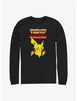 Anime Pokemon Battle Ready Pikachu Long-Sleeve T-Shirt