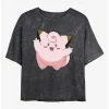 Gamer Pokemon Clefairy Mineral Wash Womens Crop T-Shirt