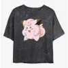 Gamer Pokemon Clefairy Pose Mineral Wash Womens Crop T-Shirt