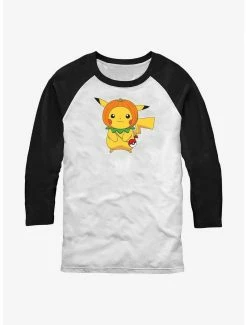 Anime Pokemon Pumpkin Hat Pikachu Raglan T-Shirt