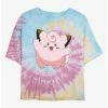 Anime Pokemon Clefairy Tie-Dye Womens Crop T-Shirt
