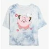 Anime Pokemon Clefairy Fairy Dance Tie-Dye Womens Crop T-Shirt