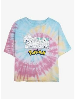 Anime Pokemon The Classics Tie-Dye Womens Crop T-Shirt