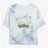 Anime Pokemon The Classics Tie-Dye Womens Crop T-Shirt
