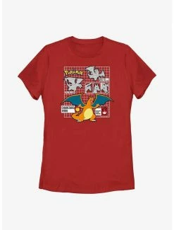 Anime Pokemon Charizard Infographic Womens T-Shirt