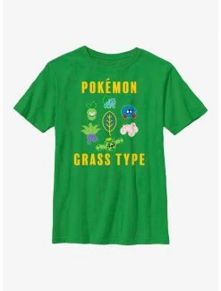 Anime Pokemon Grass Type Youth T-Shirt