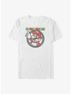 Gamer Nintendo Mario Tire Badge T-Shirt