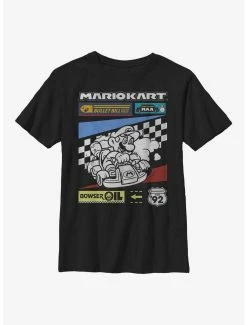 Gamer Nintendo Mario Kart Drift Racer Youth T-Shirt