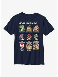 Gamer Nintendo Mario Characters Most Likely To Youth T-Shirt