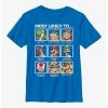 Gamer Nintendo Mario Characters Most Likely To Youth T-Shirt