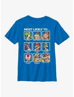 Gamer Nintendo Mario Characters Most Likely To Youth T-Shirt