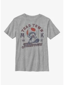 Gamer Nintendo Mario Toad Town Mushrooms Youth T-Shirt