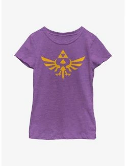 Gamer The Legend Of Zelda Triumphant Triforce Logo Youth Girls T-Shirt