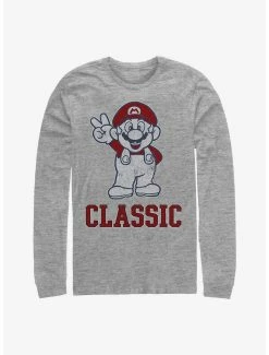Gamer Nintendo Mario Classic Bro Long-Sleeve T-Shirt
