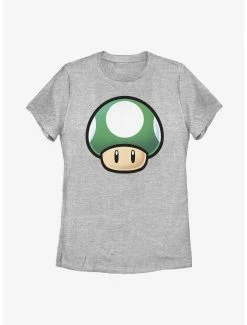 Gamer Nintendo Mario 1 Up Mushroom Womens T-Shirt