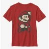 Gamer Nintendo Mario Pixel Mario Youth T-Shirt