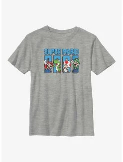 Gamer Nintendo Mario Super Letter Fill Youth T-Shirt