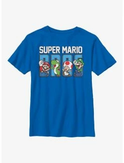 Gamer Nintendo Mario Super Letter Fill Youth T-Shirt