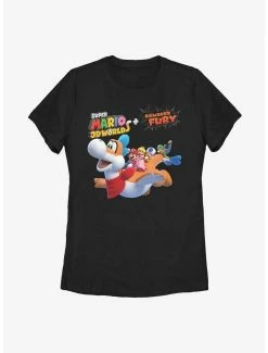 Gamer Nintendo Bowser's Fury Flying Through Womens T-Shirt