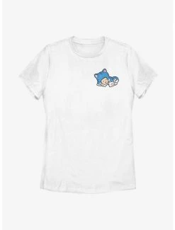 Gamer Nintendo Sleepy Blue Cat Womens T-Shirt