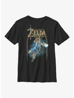 Gamer Nintendo The Legend Of Zelda: Breath Of The Wild Link Bow Youth T-Shirt