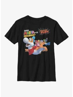 Gamer Nintendo Bowser's Fury Flying Through Youth T-Shirt